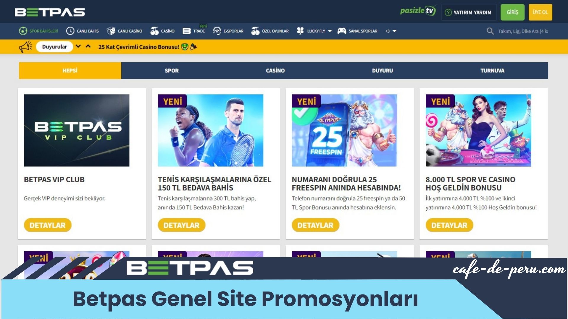 Betpas Genel Site Promosyonları