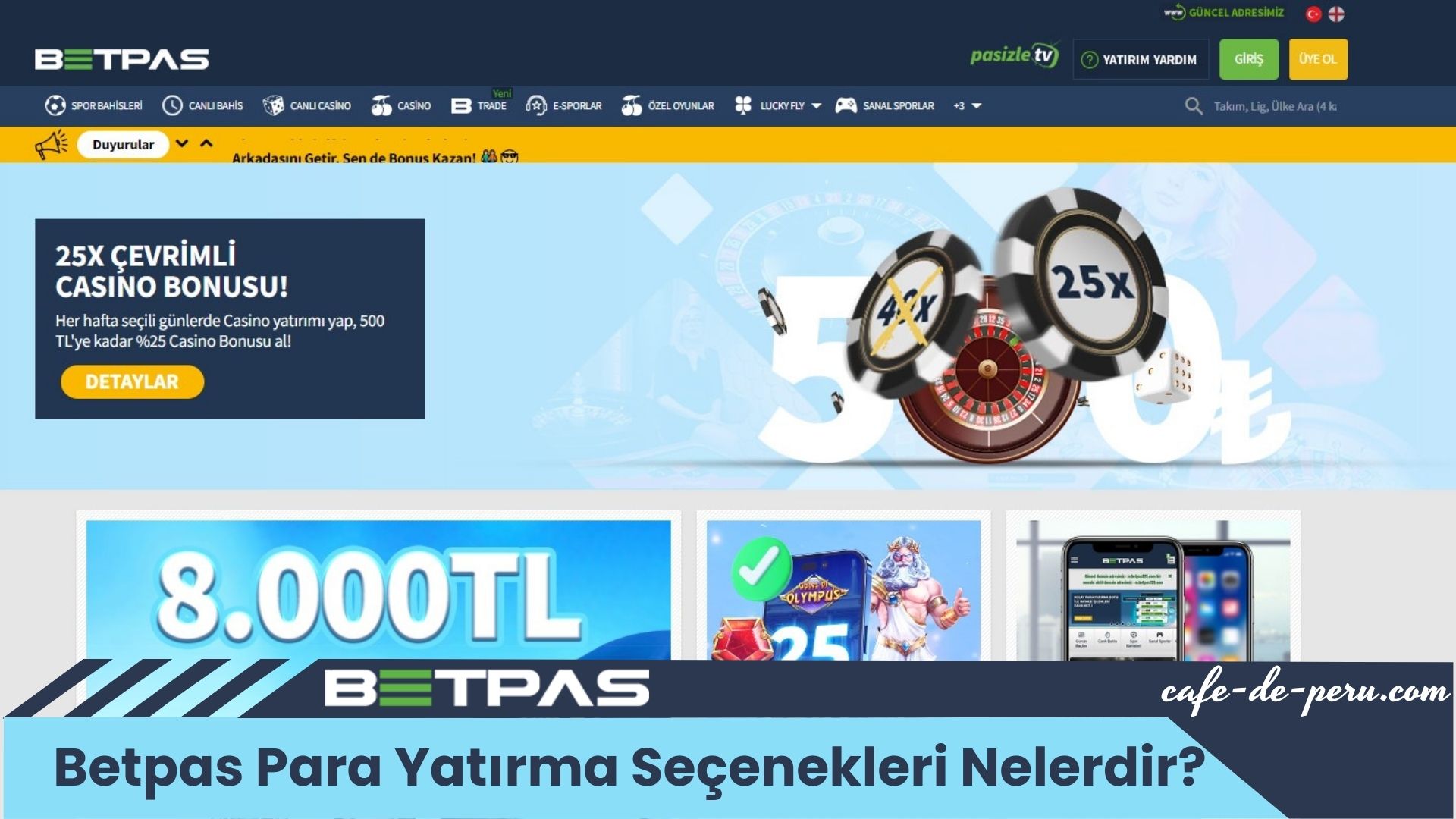 Betpas Para Yatırma Seçenekleri Nelerdir?